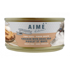 AIME KITCHEN - 滋味嫩雞配鵪鶉蛋-低磷低鎂無穀物獨特營養貓罐 85g 