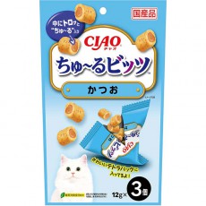CIAO 日本貓小食 - 流心粒粒鰹魚味 12g x 3 