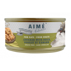 AIME KITCHEN - 頂級雞皇燴鮮鴨肉-低磷低鎂無穀物獨特營養貓罐 85g (需預訂)