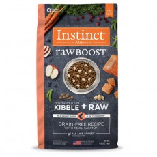 Instinct 無穀物+凍乾生肉粒系列 - 三文魚配方全犬狗糧 4lbs (需預訂)